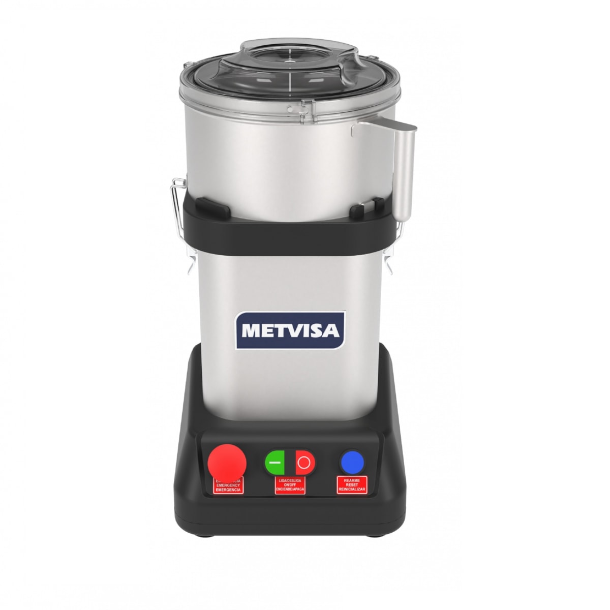 Processador de Alimento Industrial Cutter Metvisa 4 litros em Inox 0,5CV CUT4M