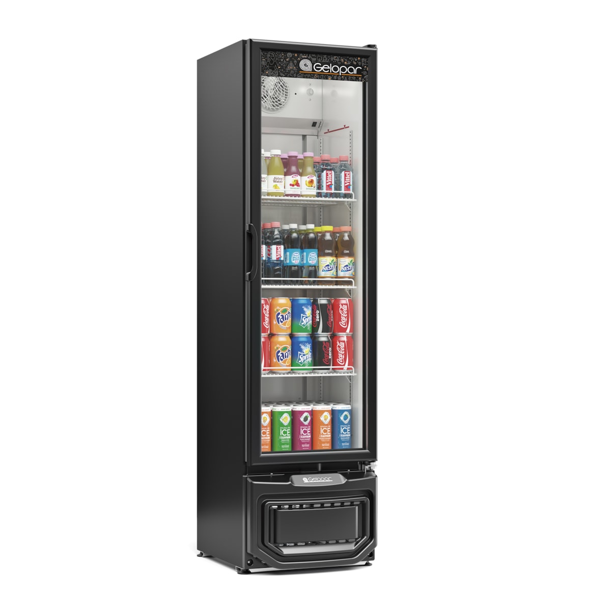 Refrigerador Vertical Gelopar 230 Litros Visa Coller Porta de Vidro (GPTU-230PR)