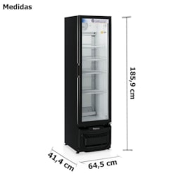 Refrigerador Vertical Porta de Vidro Preto 414 Litros Gelopar Refrigerador Vertical Porta de Vidro Preto 414 Litros Gelopar