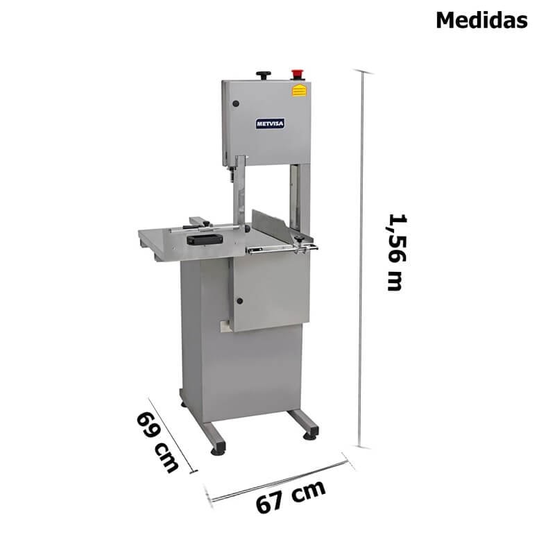 Serra Fita Média para Açougue Metvisa 2,18 Metros Pintada 0,75 Cv