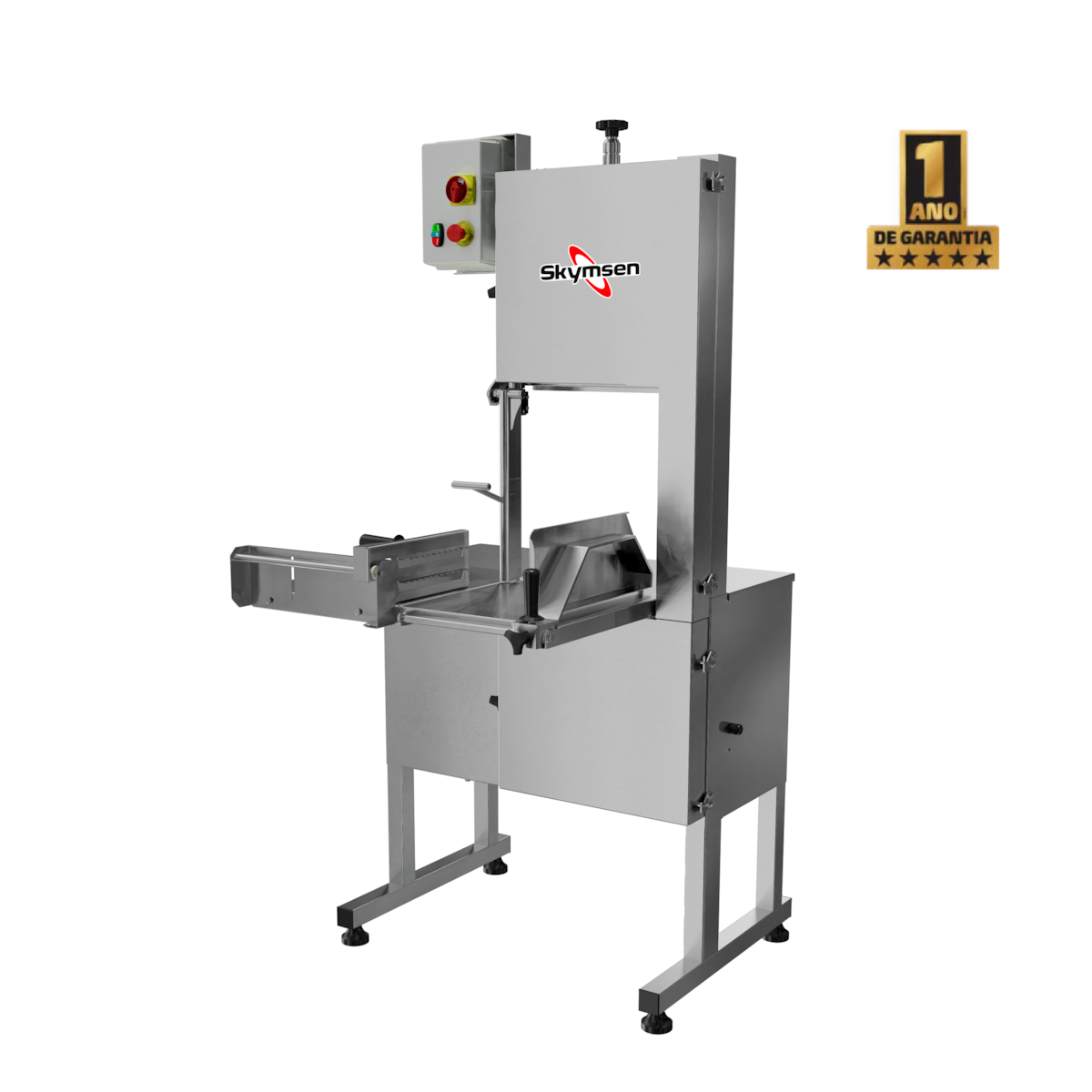 Serra Fita para Carne Industrial Skymsen Lâmina 3,15m Inox 2CV 900m/min Heavy Duty Trifásica SFL-315HD